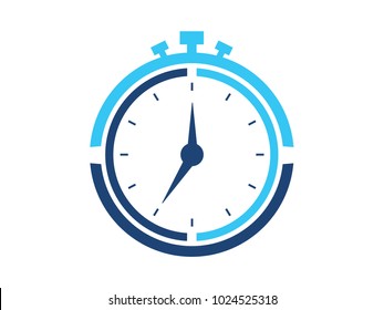 clock stopwatch watch barometer pressure gauge time measurement vector logo design