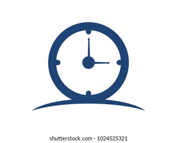 clock stopwatch watch barometer pressure gauge time measurement vector logo design