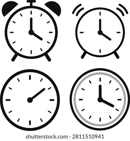 Clock symbol collection featuring clean minimalist time icons for user interface web mobile app dashboard presentation infographic print and digital design projects. High quality vector style graphics with alarm clock wall clock timer watch and time management symbols isolated on white background for professional and commercial use.
#Clock #ClockIcons #ClockSymbol #TimeIcon #AlarmClock #Timer #Watch #TimeManagement #Vector #IconSet #Minimalist #OutlineIcon #GlyphIcon #UIIcons #AppIcons #WebDesign #Interface #Dashboard #Infographic #GraphicDesign #FlatDesign #BlackAndWhite #Editable #DigitalDesign #Collection