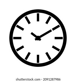 clock symbol flat style isolated on white background. vector illustration
