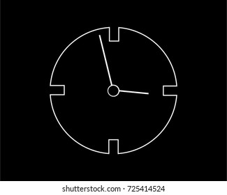 clock thin line icon illustration design