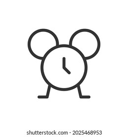 Clock thin line icon. Symbol in trendy outline style. Premium design for web and apps. Perfect for UI. 