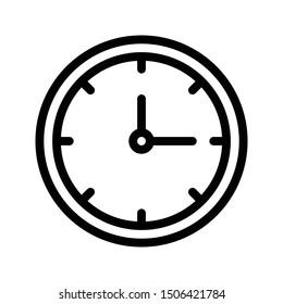 clock thin line vector icon