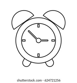 clock time alarm hour thin line