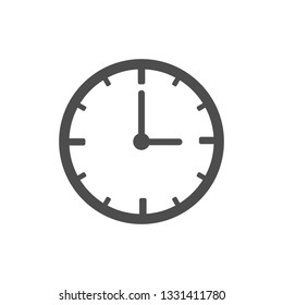 Clock, time, alarm icon. Vector illustration, flat design.
