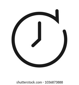 Clock Time Arrow Icon Vector Stock Vector (Royalty Free) 1036873888 ...