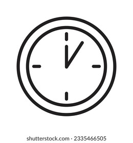 Clock, Time, Christmas Time Vector Line Icon