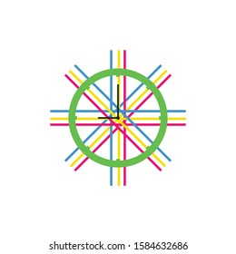 clock or time, circle vector illustration.