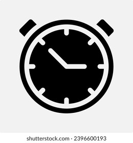 clock, time, date , elements for design, in simple solid icon style
