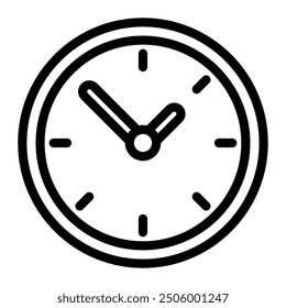 Clock Time and Date icon illustration