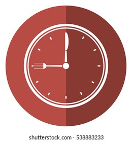 clock time dinner restaurant fork and knife shadow