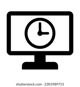 Clock Time Glyph Icon Design