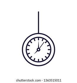 clock time hanging isolated icon