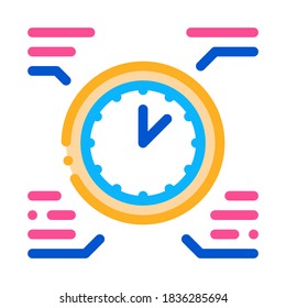 vector de icono de vida saludable en tiempo de reloj. señal de vida saludable en tiempo de reloj. ilustración de símbolo de color