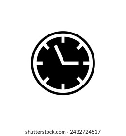 Clock, time, hour icon, suitable for design element with simple flat icon style has EPS file
