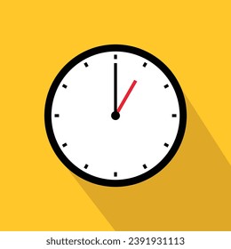 Clock time icon 01 symbol isolated on white background design.