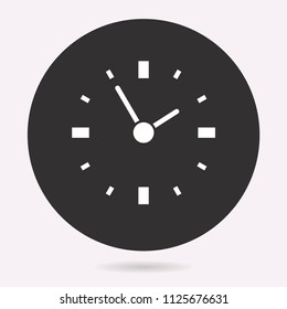 Clock time icon, deadline symbol. Vector illustration isolated. Simple pictogram for graphic and web design.