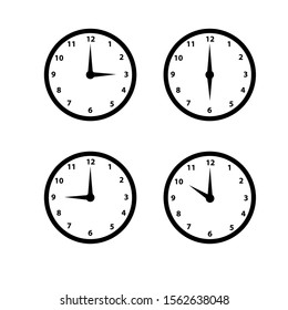 clock time icon design template vector.Watch, Time icon, Clock icon vector