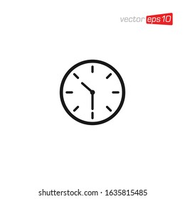 Clock and Time Icon Design Vector