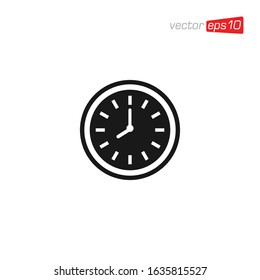 Clock and Time Icon Design Vector