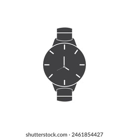 Clock and time icon flat design