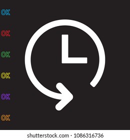 clock time. icon illustration.