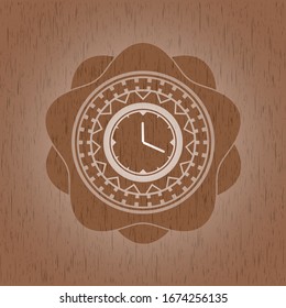clock, time icon inside wooden signboards