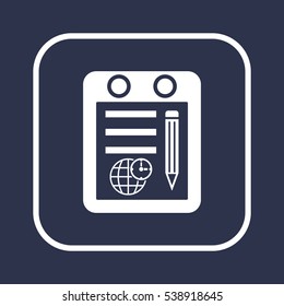 Clock time    icon, isolated. Flat design. 