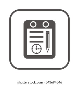 Clock time   icon, isolated. Flat design. 