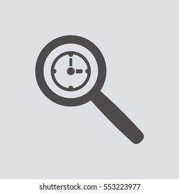 Clock time   icon, isolated. Flat design. 