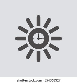 Clock  time  icon, isolated. Flat  design. 