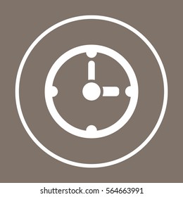 Clock time   icon, isolated. Flat design. 