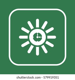 Clock  time  icon, isolated. Flat  design. 