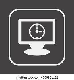 Clock time   icon, isolated. Flat design. 