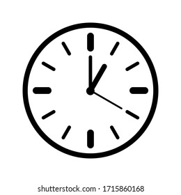 Clock Time Icon on background. vector illustration on white background