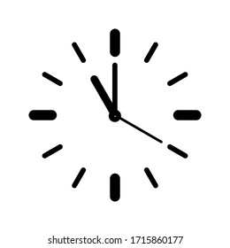 Clock Time Icon on background. vector illustration on white background