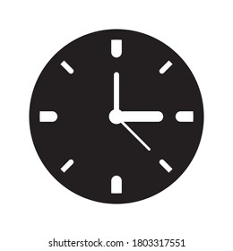 Clock Time Icon on background. vector illustration