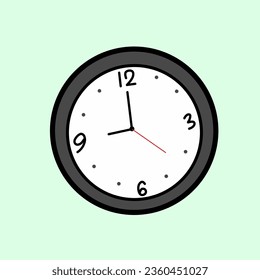 Clock Time Icon on background. vector illustration