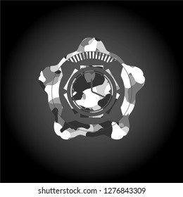 clock, time icon on grey camo pattern