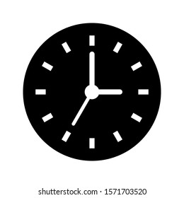 Clock Time Icon on white background. vector illustration