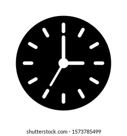 Clock Time Icon on white background. vector illustration