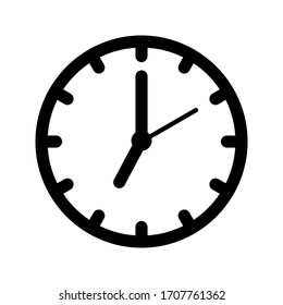Icono de tiempo de reloj en fondo blanco. ilustración vectorial