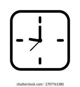 Uhrzeitsymbol auf weißem Hintergrund. Vektorillustration