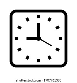 Clock Time Icon on white background. vector illustration