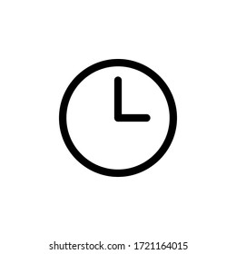 Icono de tiempo de reloj en fondo blanco. ilustración vectorial