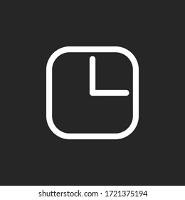 Uhrzeitsymbol auf weißem Hintergrund. Vektorgrafik