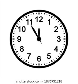 Uhrzeitsymbol auf weißem Hintergrund. Vektorgrafik. farbeditierbar
