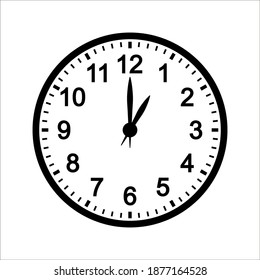 Clock Time Icon On White Background Stock Vector (Royalty Free ...