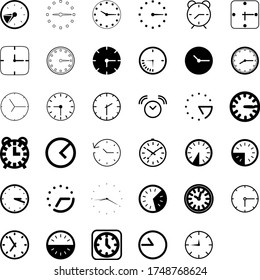 Clock and time icon set