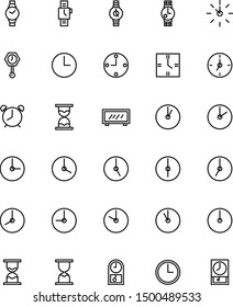 Clock and Time icon set vector image